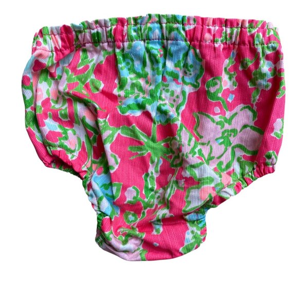 Lilly Pulitzer Southern Charm Print Baby Diaper Cover Pink Bloomers-12-18mos - Picture 5 of 6